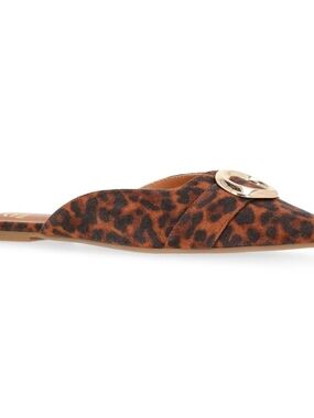 NEW Madden NYC Women's Pointed Toe Leopard Mules SlipOn Slides NWT Variety Sizes
